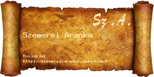 Szemerei Aranka névjegykártya