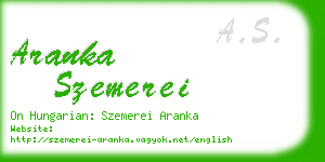 aranka szemerei business card